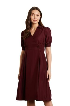 Symbol Premium Women's Fit & Flare Wrap Dress